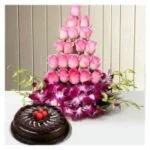 Flowers Basket N Cake Combo